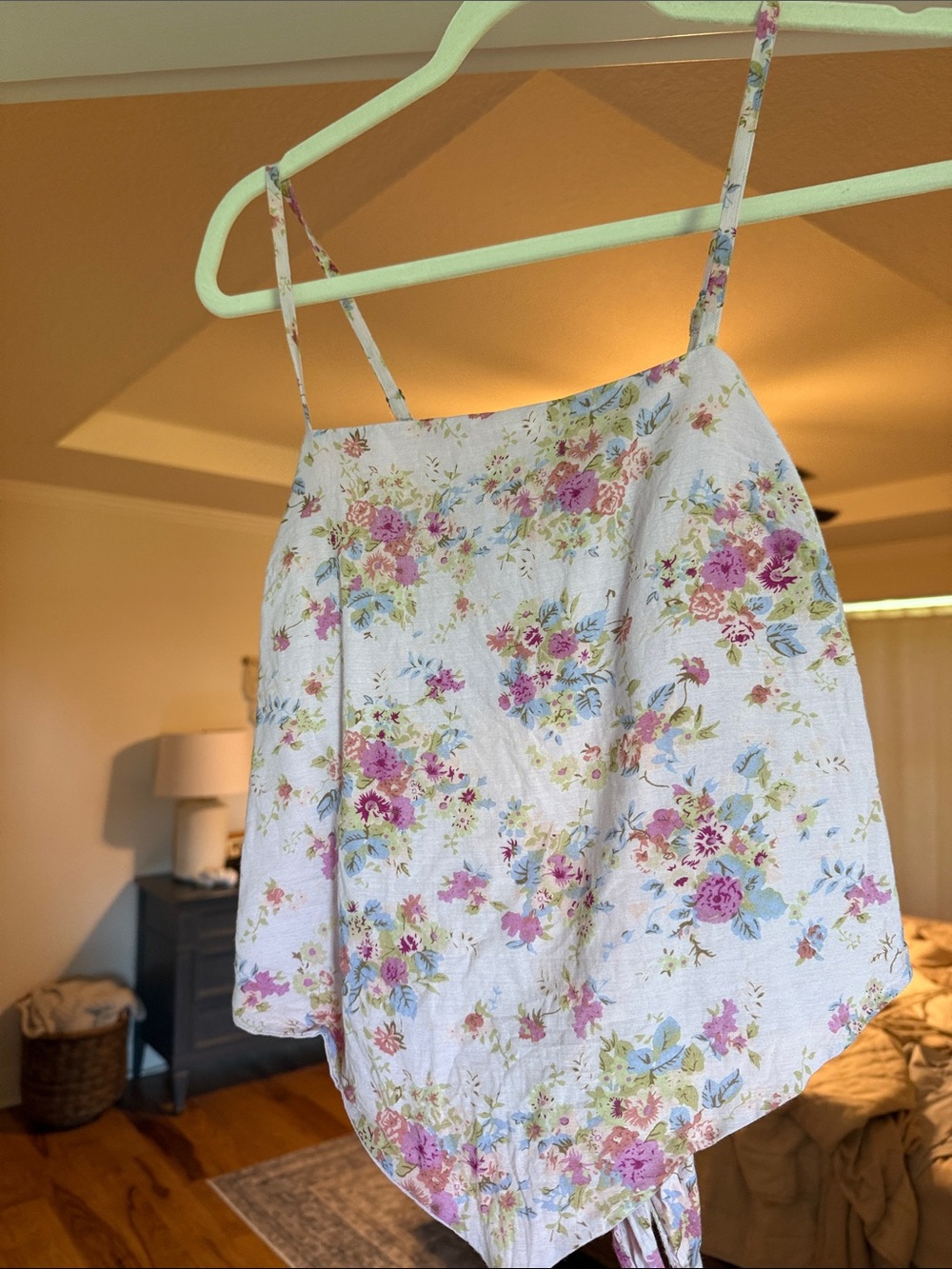 Floral Pink Handkerchief style Camisole